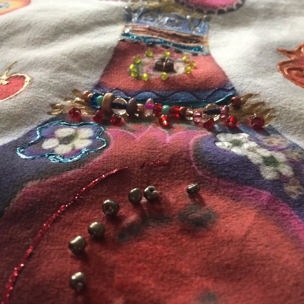 Handpainted throw pillow case - Picture 3 of 7